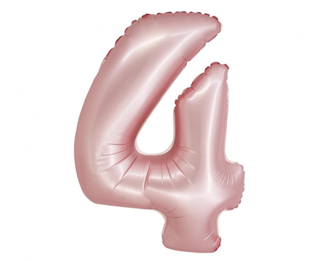 #BFC42 Balon foliowy Smart, Cyfra 4, j. różowa matowa, 76 cm KK