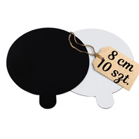 Bankietówka podkład pod monoporcję CZARNO BIAŁA 8 cm 10 szt.