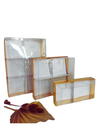 Pudełko na 4 monoporcje 17,5x17,5x7,5 cm ZŁOTE