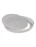 Perforowana forma do Quiche z wyjmowanym dnem 28cm SILVER-TOP Patisse