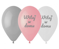 #BL Balony Premium Witaj w domu, różowe, 12 cali/ 6 szt.