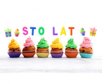 #SU Świeczki pikery "Sto Lat", 10 szt.