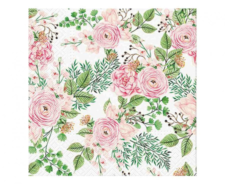 #ZSE Serwetki PAW wzorzyste Rose Hip Flowers 33x33 cm / 20 szt.