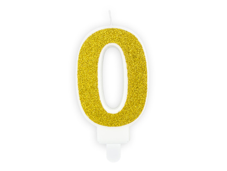 Świeczka urodzinowa Cyferka 3, złoty, 7cm