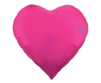 #BFK Balon foliowy Serce, matowy c. różowy, 65"/ 165 cm