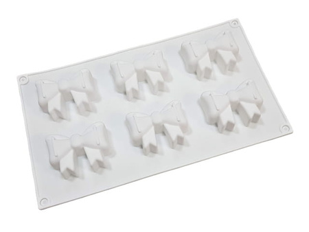 Forma silikonowa do monoporcji czekolady KOKARDKI KOKARDY 29x17x3cm