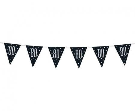 #DEBA Banner Glitz 80, z flagami, czarny, 274 cm