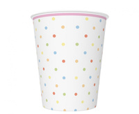 #ZKU Kubeczki pap. Sweet Unicorn with Pastel Dots, 250 ml, 8 szt.