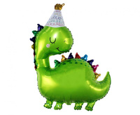 #BFK Balon foliowy Dinozaur w czapeczce, 66x80 cm