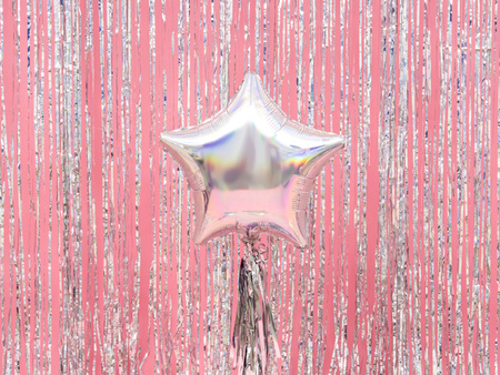 Balon foliowy Litera ''E'', 35cm, holograficzny