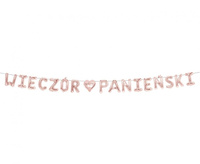 #DEGI Girlanda papierowa "WIECZÓR PANIEŃSKI", różowa, 2,1 m.
