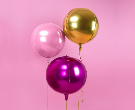 Balon foliowy Cyfra ''0'', 35cm, różowe złoto
