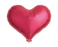 #BFK Balon Ibrex Hel, serce Jelly 18", Metallic Rubi Red, 5 szt.