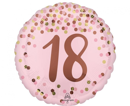 #BFK Balon foliowy 18" Pretty pink 18th birthday
