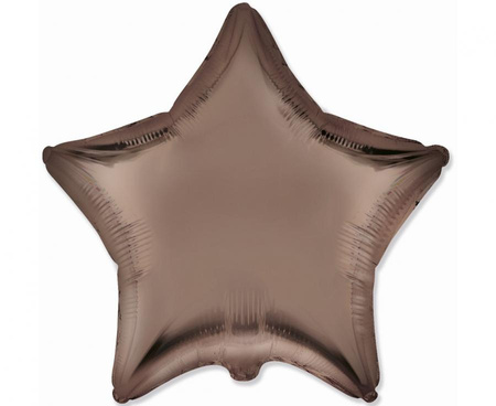 #BFK Balon foliowy 18" FX - Gwiazda (satynowy brązowy), niepakowany