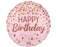 #BFK Balon foliowy 18" Pretty pink happy birthday