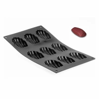 Forma silikonowa, mata Moul’Flex do ciastek - magdalenek 30x17,5 cm DE BUYER