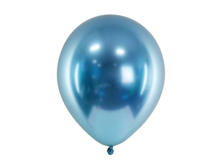 Balony Glossy 30cm, niebieski 10 szt. Party Deco