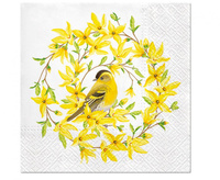 #ZSE Serwetki PAW wzorzyste Forsythia & Bird 33x33 cm / 20 szt.