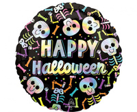 #BFK Balon foliowy 18" Iridescent Bare Bones Halloween