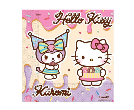 #ZSE Serwetki papierowe Hello Kitty and Kuromi, 33x33 cm, 20 szt.