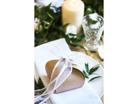 Tasiemka satynowa, kremowy, 38mm/25m (1 szt. / 25 mb.)