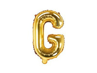 Balon foliowy Litera ''G'', 35cm, złoty
