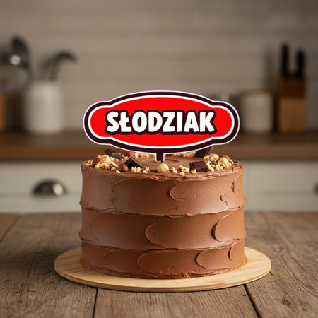 Topper na bento cake 9x8 cm SŁODZIAK WALENTYNKI