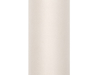 Tiul gładki, kremowy, 0,3 x 9m (1 szt. / 9 mb.)
