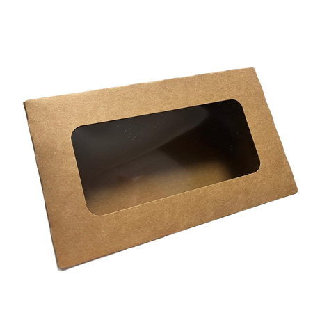 Pudełko na ciasto ciasteczka pierniki z okienkiem 21x12,5x7 cm KRAFT