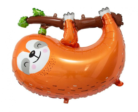 #BFK Balon foliowy Leniwiec, 68x55 cm, brązowy AA