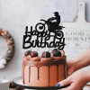 Topper na tort HAPPY BIRTHDAY MOTOCYKL MOTOR