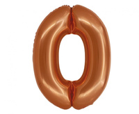 #BFC43 Balon foliowy Smart, Cyfra 0, miedziana, 76 cm KK