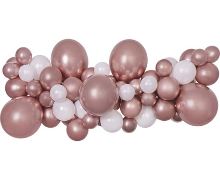 #GB Girlanda balonowa DIY Różowo-złota, 65 szt.