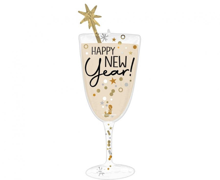 #BFK Balon foliowy SuperShapeXL Bubbly New Year Glass