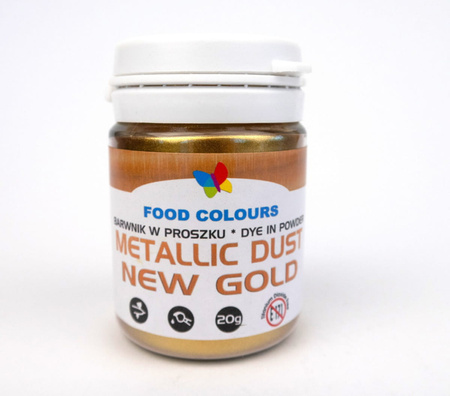 Pyłek metaliczny ZŁOTY NOWY BEZ E171 20g Food Colours