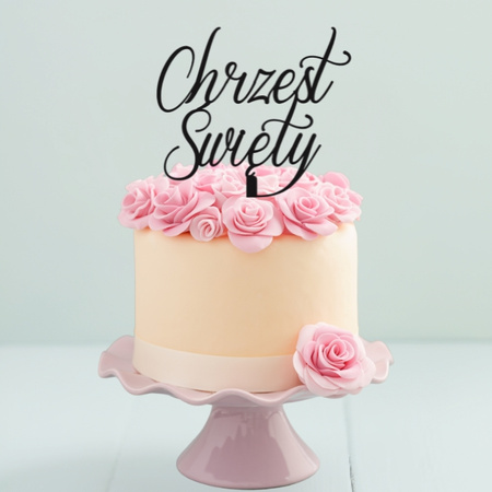Topper na tort CHRZEST ŚWIĘTY WZ.I 