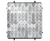 #DEI Panel dekoracyjny srebrny, czarne tło typ B, 30x30 cm/ 100 kwadratów