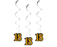 #DEI Dekoracja wisząca B&C 18, czarno-złota, 14 cm, 3 szt. KK
