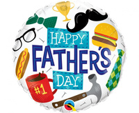 #BFK Balon foliowy 18 cali QL RND Happy Father's day KK