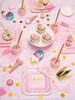 Balony 30cm, happy birthday, P. Baby Pink (1 op. / 50 szt.)
