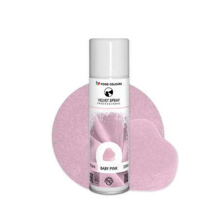 Zamsz dekoracyjny do dekoracji tortu i monoporcji BABY PINK RÓŻOWY 250 ml Food Colours