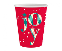 #ZKU_GD Kubeczki pap. Joy, czerwone, 250 ml/ 6 szt.