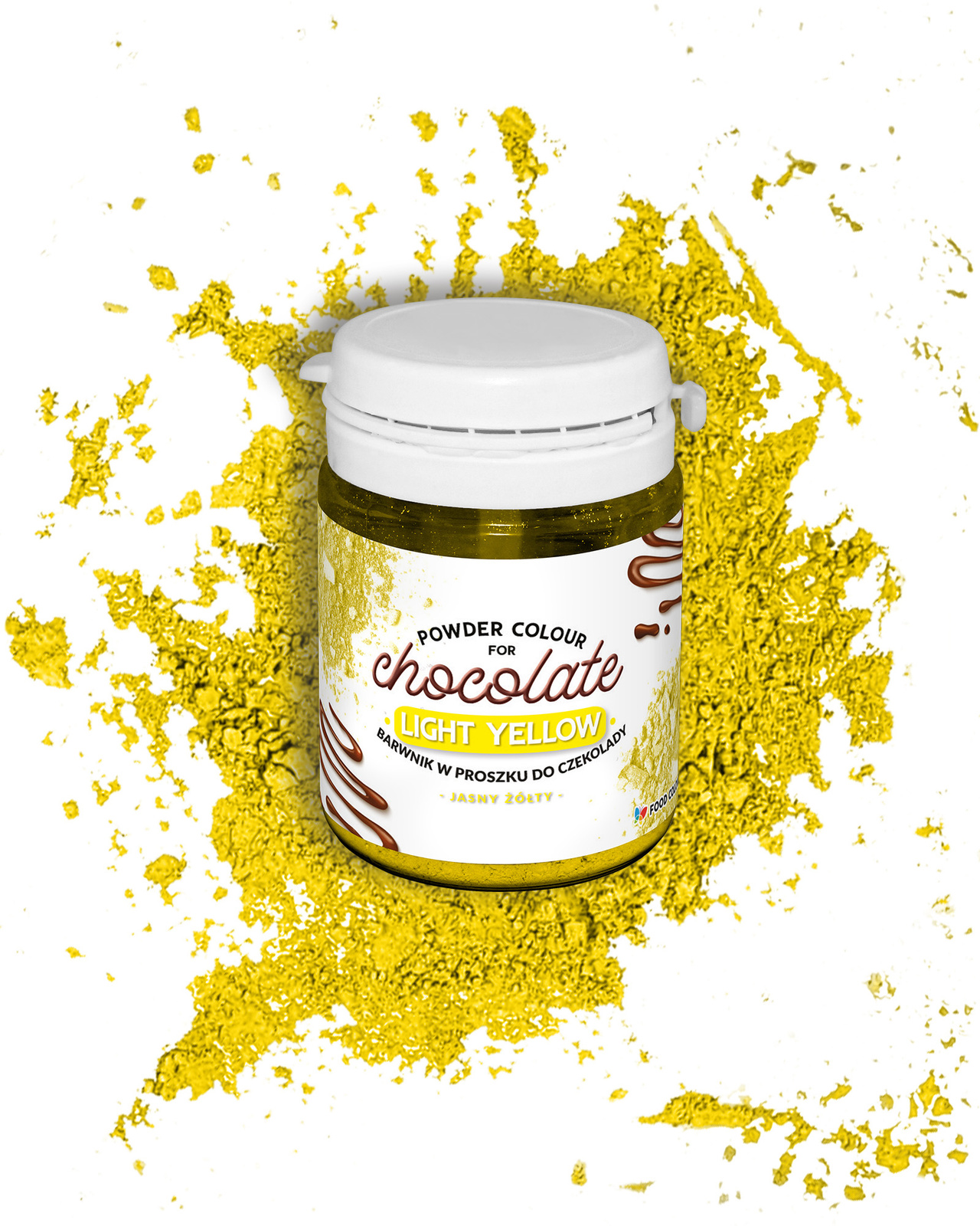 Barwnik do mas tłustych i czekolady w proszku ŻÓŁTY JASNY Food Colours