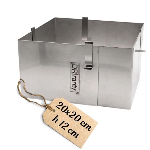 Rant kwadratowy 20x20 cm DR Ranty przedstawiony z boku z widoczną wysokością 12 cm