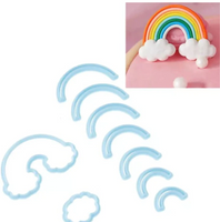 Foremki wykrawaczki do tworzenia dekoracji z masy cukrowej TĘCZA