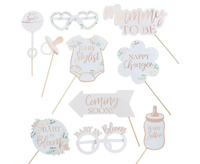 #DEI Dekoracje do zdjęć Baby in Bloom, różowo-złote