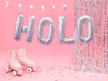 Balon foliowy Cyfra ''9'', 35cm, holograficzny