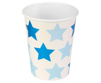 #ZKU Kubeczki Papierowe Little Star Blue, 200 ml, 8 sztuk