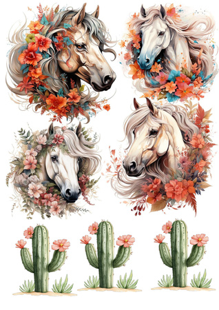 Opłatek na tort KONIE WZ.VI